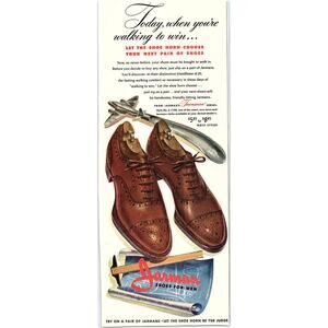 Jarman Shoe Company Townsman Shoes For Men Nashville TN 1943 WWII Ad SV1-6